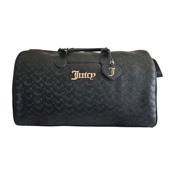 Juicy Couture Handbags - Juicy Couture NWT Black Gold Monogram Duffle Bag Weekender Travel Bag
